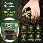 WONDER SOIL | Organic Potting Soil | 12 QUARTS of Ready to Plant Coco Coir Fully Loaded with Nutrients | 3 LBS Bag Expands to 12 Quarts of Indoor Outdoor Soil | Incl Worm Castings, Perlite - Image 5