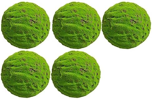 Green Artificial Moss Balls, Handmade Sphere Moss Hanging Balls for DIY Wedding Party Home Hotel Decoratio, Hangin Plants Landscape Landscaping Ball (Color : Diameter: 20cm/7.87in, Size : 5pcs) by WIGING