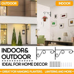 Plant Hanger Bracket Bulk 16Pack Black 9In Metal Wall Hook Indoor Outdoor - Image 4