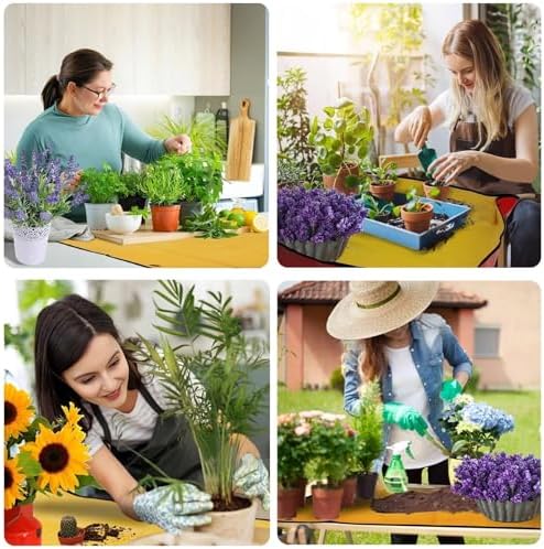 1/3pcs Plant Repotting Mat Waterproof Gardening Pots Transplanting Flower Control Potting Tray Folding Soil Change for Indoor Plant Repotting(Yellow 66x66cm) - Image 4