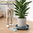 Party Zealot 5-Pack 13" Large Plant Caddy with Wheels Plastic Plant Dolly with Caster Flower Pot Mover Rollers Wheeled Rolling Plant Stands Round Plant Saucer Indoor Outdoor Base Coasters, Gray - Image 6