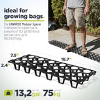 Plant Stand Outdoor – Plant Riser 5 Pack for Pots, Planters & Grow Bags | Heavy-Duty UV-Resistant Elevated Pot Stand for Drainage, Airflow, Root Health & Cleaner Patios – 19.7x7.5x2.4 in (Black) - Image 3