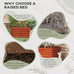 Outsunny Galvanized Raised Garden Bed Kit, 6' x 3' x 2', Dark Brown - Image 5