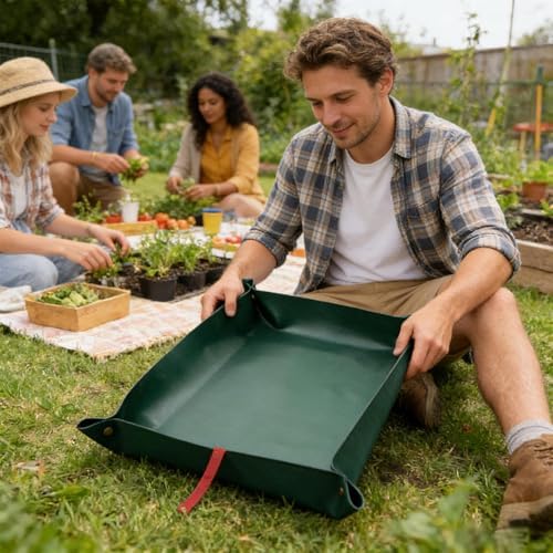 Repotting Mat Foldable Waterproof Transplanting Tray - Image 7
