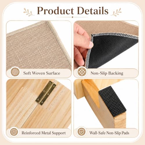 Adnee Natural Wood Window Sill Plant Shelf, Adjustable Window Sill Extender - Image 3