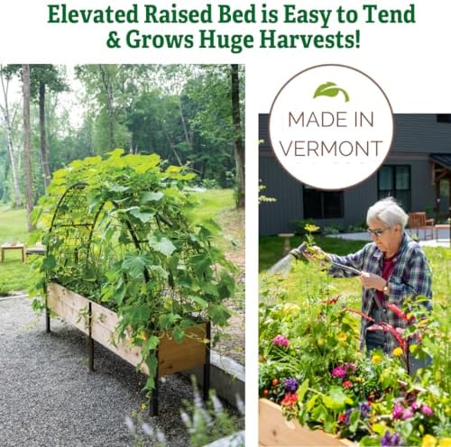 Gardener's Supply Company Elevated Cedar Raised Garden Bed 2' x 8' - Image 6