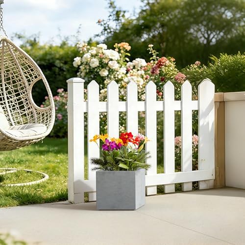 Kante Accent Square Pale Gray Concrete Planter 12" W, Outdoor - Image 5