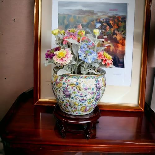 8.5" Wooden Display Stand for Fishbowls, Vases and Planters - Image 3