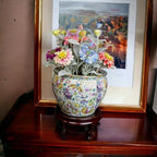 8.5" Wooden Display Stand for Fishbowls, Vases and Planters - Image 3