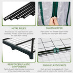 Outvita Walk-in Greenhouse, 3 Tiers 4 Shelves, Durable PE, 56"x29"x77" - Image 4