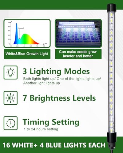 joyhalo 40 Cell Seed Starter Kit with Grow Light and Heating Mat - Image 3