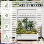 Trellis Raised Garden Bed, Self-Watering Planter Box, Ashen - Image 4