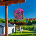 Artificial Flowers with Hanging Basket, Outdoor Faux Plants UV Resistant - Image 6