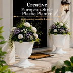 Resin Round Urn Planter 39cm Tall for Porch, Garden, Indoor & Outdoor - Image 3