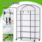 5-Tier Greenhouse with Caster Wheel, Shelf Height Adjustable Metal Shelf - Image 5