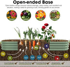 8x2x1ft Oval Galvanized Raised Garden Bed Outdoor 9-in-1 Large Metal Modular Planter Box Raised Beds for Gardening,Vegetables,Fruits,Flowers & Herbs (Green) - Image 3