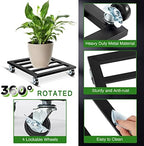 Taiyin 20 Inch Metal Plant Stand with Lockable Wheels Heavy Duty Rolling Stand 350lb Square Roller Base Potted Plant Dolly for Outdoor Indoor Patio Planter Large Succulent Flower Pot Cart - Image 3