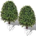 28.5inch Faux Boxwoods for Outdoor Planters, UV Resistant Boxwood Topiary by FBUNKO
