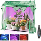 Mini Greenhouse with LED Grow Light & Timer, 36"x20"x33" by Vercome