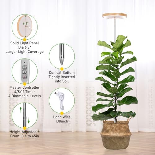 LORDEM Bamboo Grow Light for Indoor Plants, 2 Pack - Image 3
