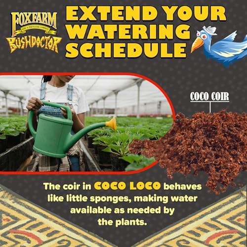 FoxFarm Bush Doctor Coco Loco Potting Mix, 2cu ft - Extends Your Watering Schedule, Triple-Washed to Reduce Salt Content - Perfect for Cultivating Vigorous Plants - Image 6
