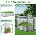 Ohuhu 4x2x1 FT Raised Garden Bed Outdoor with Cover, 3-in-1 Gardening Set - Image 4