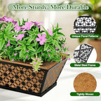 SPECILITE 24" Adjustable Metal Window Railing Planters Boxes, 2 Pack - Image 3