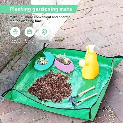 Repotting Mat Flower Pots Transplanting Mats Gardening Planting Mat PE Plant Repotting Mat Foldable Waterproof Gardening Potting Pad - Image 2