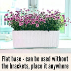 LaLaGreen Window Boxes Planter (20in, 4 Pack) Outdoor Wall Hanging Planters - Image 6