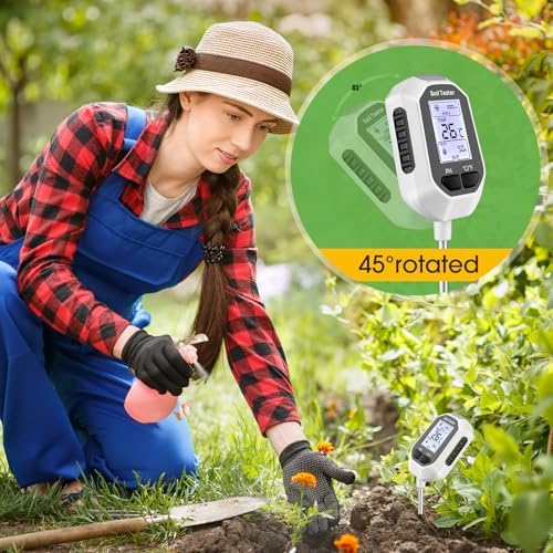 YAMRON 4-in-1 Soil Moisture Meter Digital Plant for Outdoor Plants - Image 6