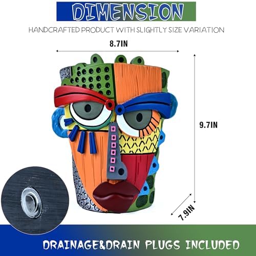 Midogaigai Abstract Face Planter Pots for Indoor Plants & Flowers Deco Gift - Image 4