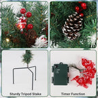 DR.DUDU 15 in Christmas Decorations Outdoor Urn Filler for Front Porch - Image 5