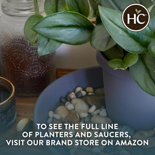 The HC Companies 17.5 Inch Round Plastic Classic Plant Saucer - Indoor Outdoor Plant Trays for Pots - 17.5"x17.5"x3" Chocolate - Image 7
