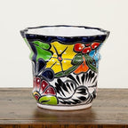 Nearly Natural 7 in x 8 in Hand-Painted Mexican Talavera Ceramic Planter - Image 5