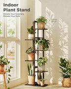 Bamworld Bamboo Plant Stand Indoor 6 Tiered Plant Shelf, Walnut 48 Inch - Image 3