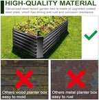 6x3x2 Ft Galvanized Metal Raised Garden Bed Large Planter Tall - Image 6