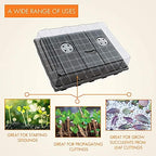Gardzen Seed Starter Tray, 5 Pack Smiling Face Plant Germination Trays with Total 350-Cell, Seed Starter Kit with Humidity Vented Domes and Bases for Starting Vegetable Flower Herb Seeds 18" x 14" - Image 6