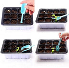 Ulalaza 10 Pack 6 Holes Seed Starter Trays Seedling Tray Humidity Adjustable Plant Starter Kit with Dome and Base Greenhouse Grow Trays for Seeds Growing Starting - Image 4