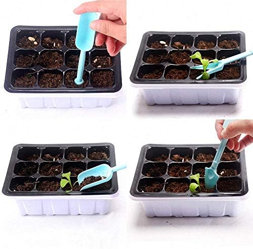 Ulalaza 10 Pack 6 Holes Seed Starter Trays Seedling Tray Humidity Adjustable Plant Starter Kit with Dome and Base Greenhouse Grow Trays for Seeds Growing Starting - Image 4