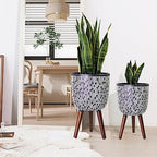 2 Set Plant Pot with Stand 10 & 12 inches with Legs for Indoor Plants - Image 6
