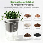 30 Pack 2.5" Small Self Watering Pots for Indoor Plants with 30 Plant Label Mini Clear Plastic Planters with Water Level and Drainage Holes for Propagation, Succulents, and African Violet - Image 3