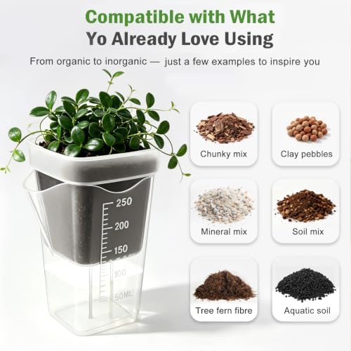 30 Pack 2.5" Small Self Watering Pots for Indoor Plants with 30 Plant Label Mini Clear Plastic Planters with Water Level and Drainage Holes for Propagation, Succulents, and African Violet - Image 3