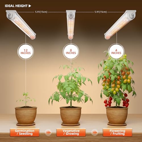 Spider Farmer 2FT T5 LED Grow Lights for Indoor Plants, 5000K 3000K 660nm Full Spectrum 80W (4x20W), IP65 Waterproof Linkable LED Plant Light Strips, 4-Pack for Seed Starting Hydroponics - Image 6