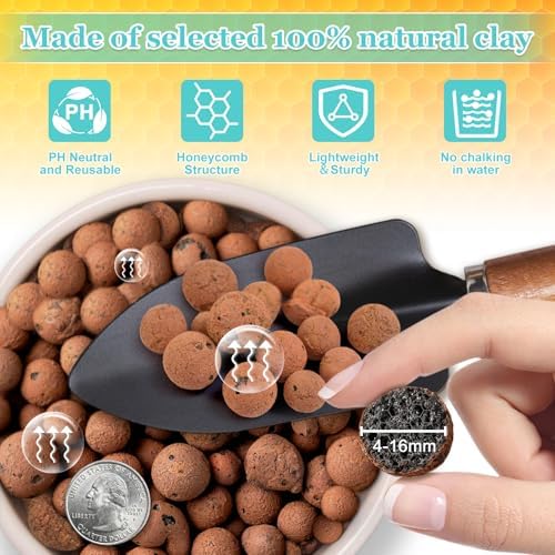 19LB Organic Leca Clay Pebbles for Plants, 4-16mm Natural Leca Ball - Image 3