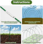 Garden Netting Kit for Raised Beds, 10x50FT Ultra Fine Mesh Netting＆ 6 Sets of 8FT Fiberglass Garden Hoops, Row Cover Insect Netting for Vegetable Plant Fruit Flowers Protection - Image 5
