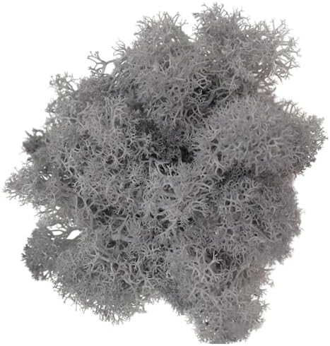 500g Artificial Moss for Crafts, Faux Decorative Plant for DIY Walls Wedding Party Table Centerpieces Home, Light Gray by LKXHarleya