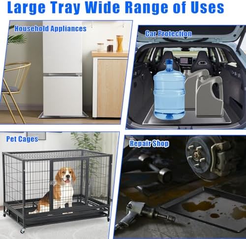 6 Pack Extra Large Oil Drip Pan, 35.4 x 24 x 1.6 in Oil Change Drain Pan, Plastic Oil Drip Tray for Under Car, Oil Catch Pan Tray for Garage, Fridges, Washing Machines, Cat Litter Box Bottom - Image 7