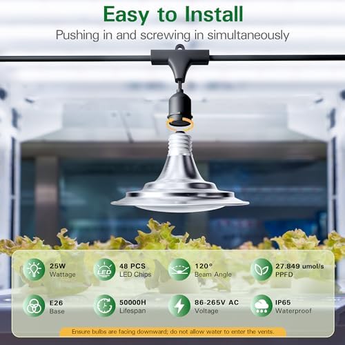 Outdoor Waterproof Grow Light, 41FT Daisy Chain LED, Full Spectrum, UL Certified, for Greenhouse Plants - Image 6