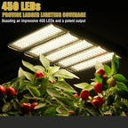 LED Grow Lights for Indoor Plants Full Spectrum 5 Heads Light,Indoor Grow Lamp with Timer and Auto On/Off Timing 5/10/15H, 450 LEDs Plant Lights for Indoor Growing with Tripod Stand. - Image 3