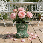Vintage Distressed Metal Boot Planter with Bird Accent Farmhouse Decorative Plant Pot for Succulents, Small Plants & Floral Arrangements, Boot-Shaped Flower Pot for Indoor Outdoor Garden Balcony Decor - Image 7